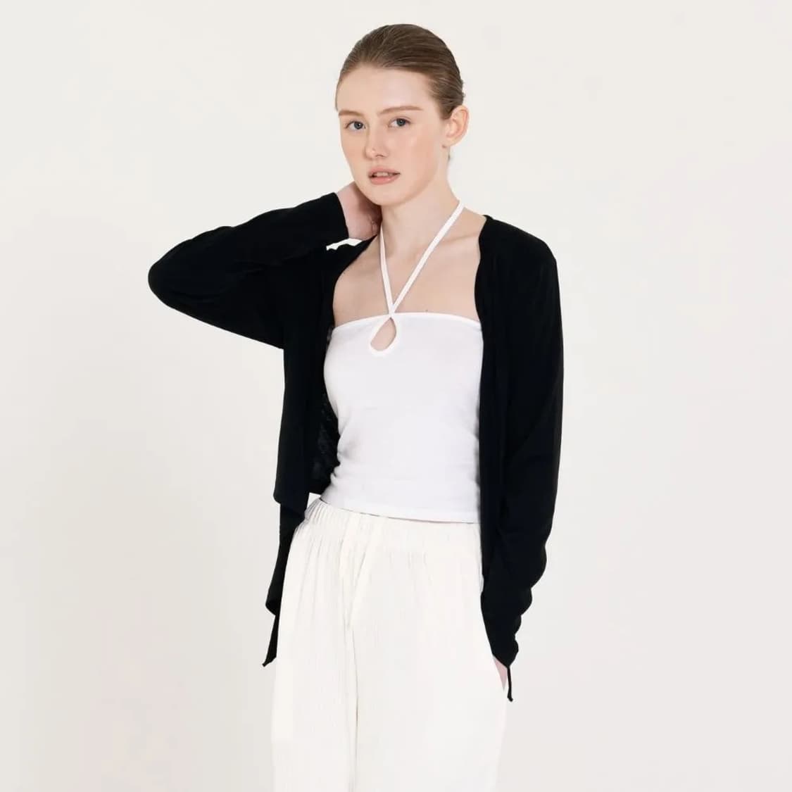 인지액티브 summer wrap cardigan 블랙 상품이미지3