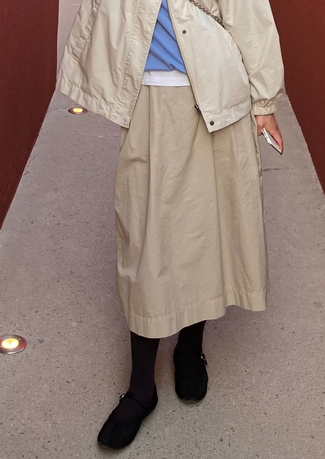 MHL 마가렛호웰 베이지 밴딩 스커트 상품이미지2