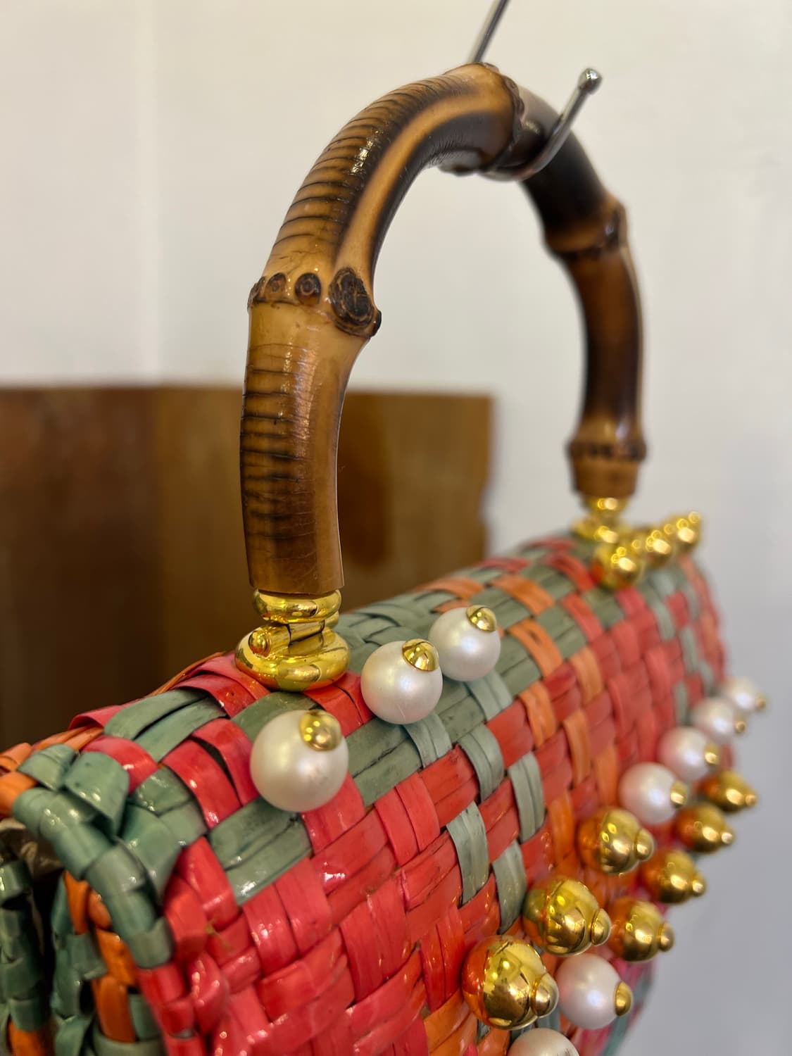 Vintage 뱀부 라탄백 상품이미지4