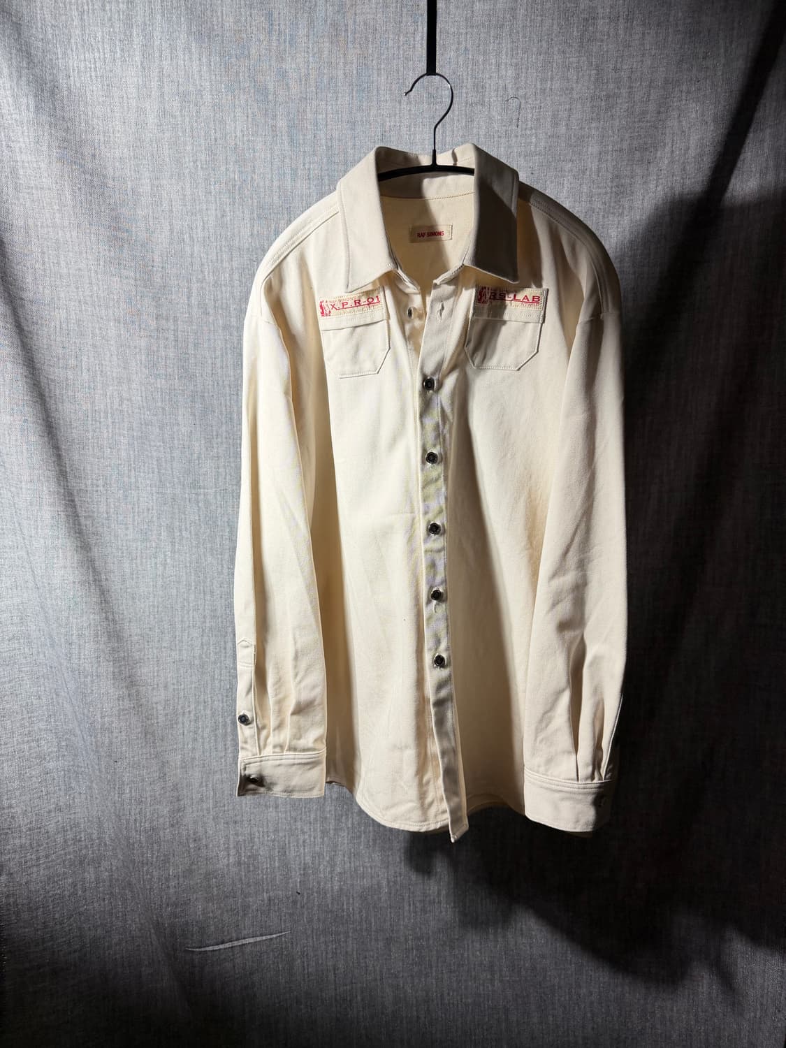 SS20 라프시몬스 슬림핏 데님셔츠 상품이미지1