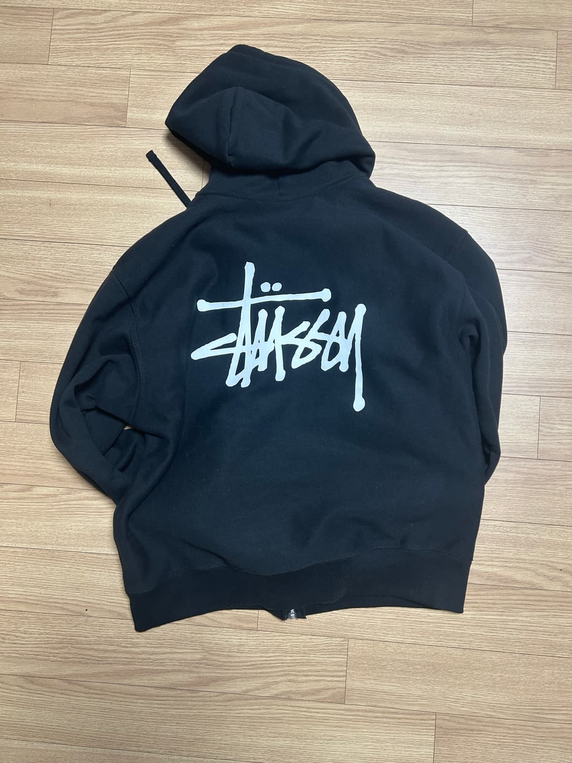 스투시 베이직 후드 집업 블랙 l 팝니다 상품이미지4