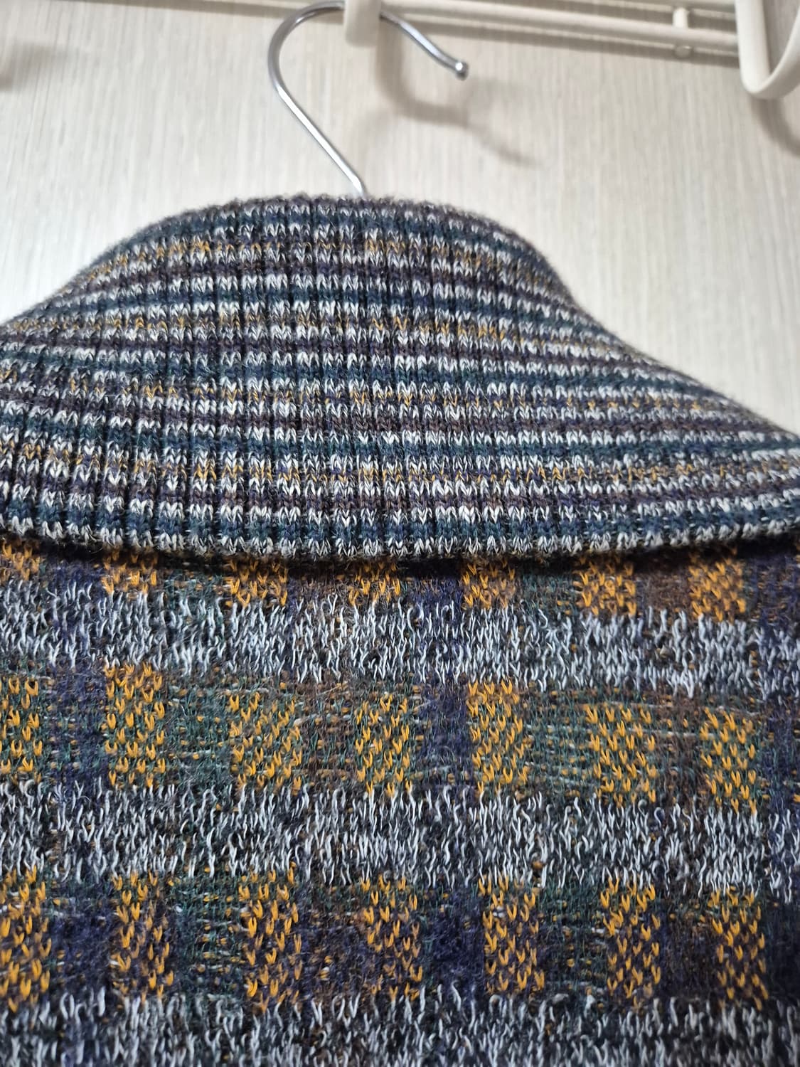 (정품) 미쏘니 스포츠 멀티체크 울 집업 점퍼 자켓 상품이미지6