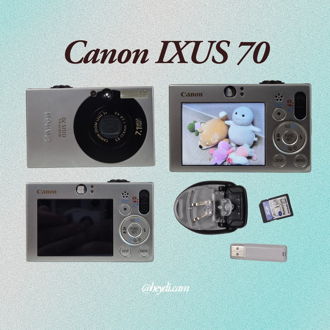 (강민경 아이브 리즈 은채) 캐논 ixus70블랙 (SD1000, 상품이미지2