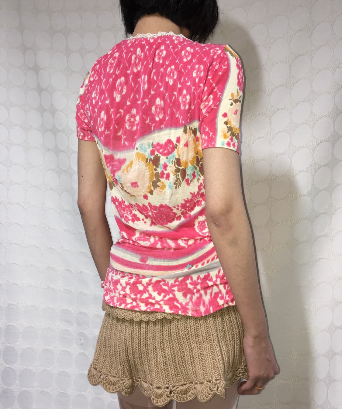 blumarine 레이스 플라워 니트 반팔 상품이미지2