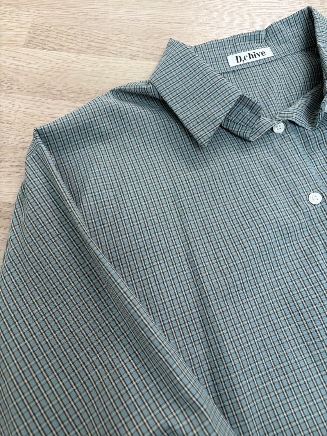 데일리쥬 오버핏 체크 셔츠 상품이미지5