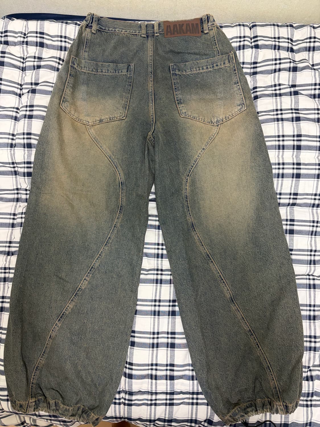AAKAM Paneled Denim Pants (Blue) 상품이미지4