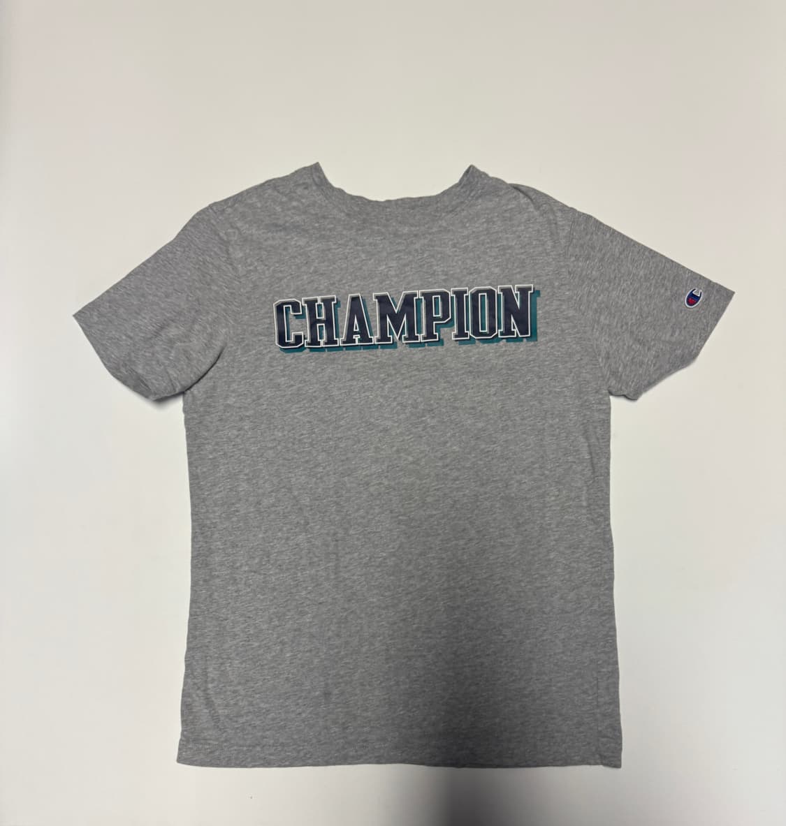 공용!! 챔피온 스펠아웃 프린팅 반팔 티셔츠 S 그레이 상품이미지1