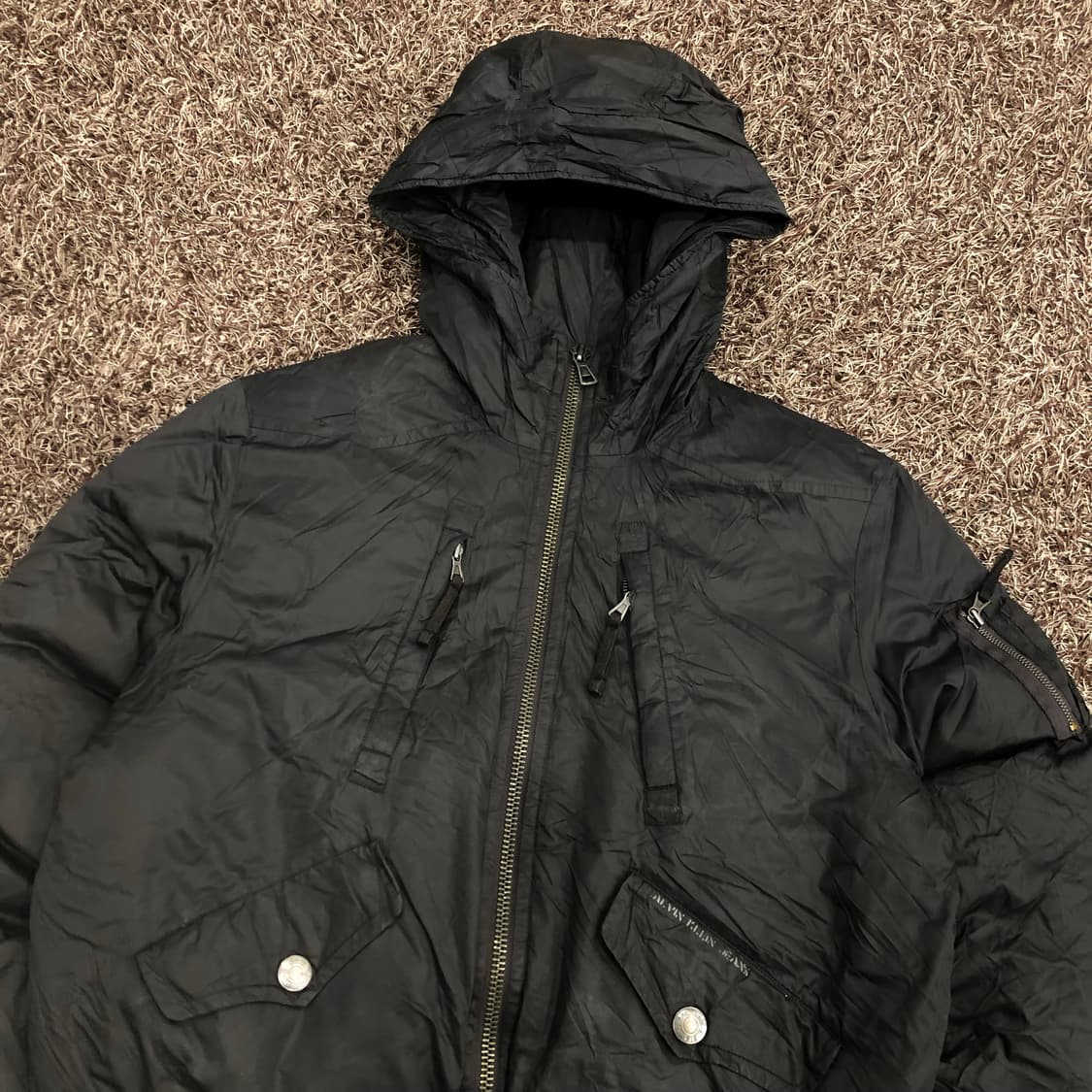 캘빈클라인 투웨이 봄버 MA-1 플라이트 후드 항공 점퍼 상품이미지2