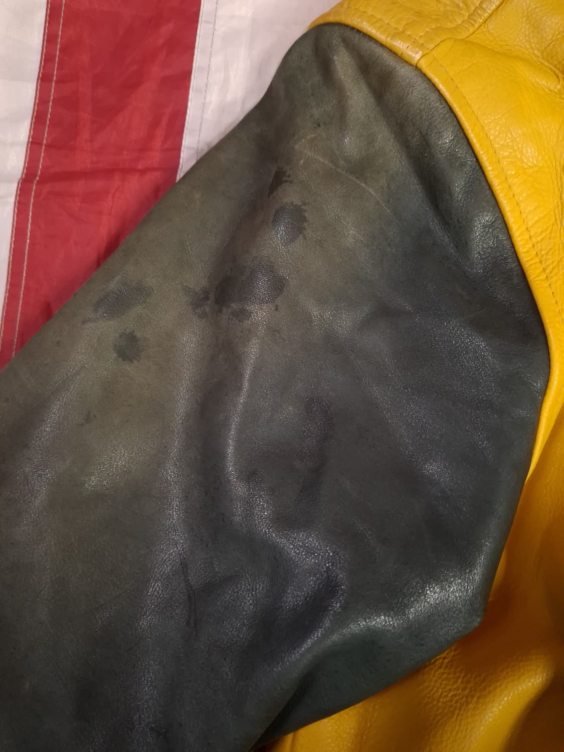 오리지날 90's 가와사키 리얼레더 레이싱바시티자켓 상품이미지5