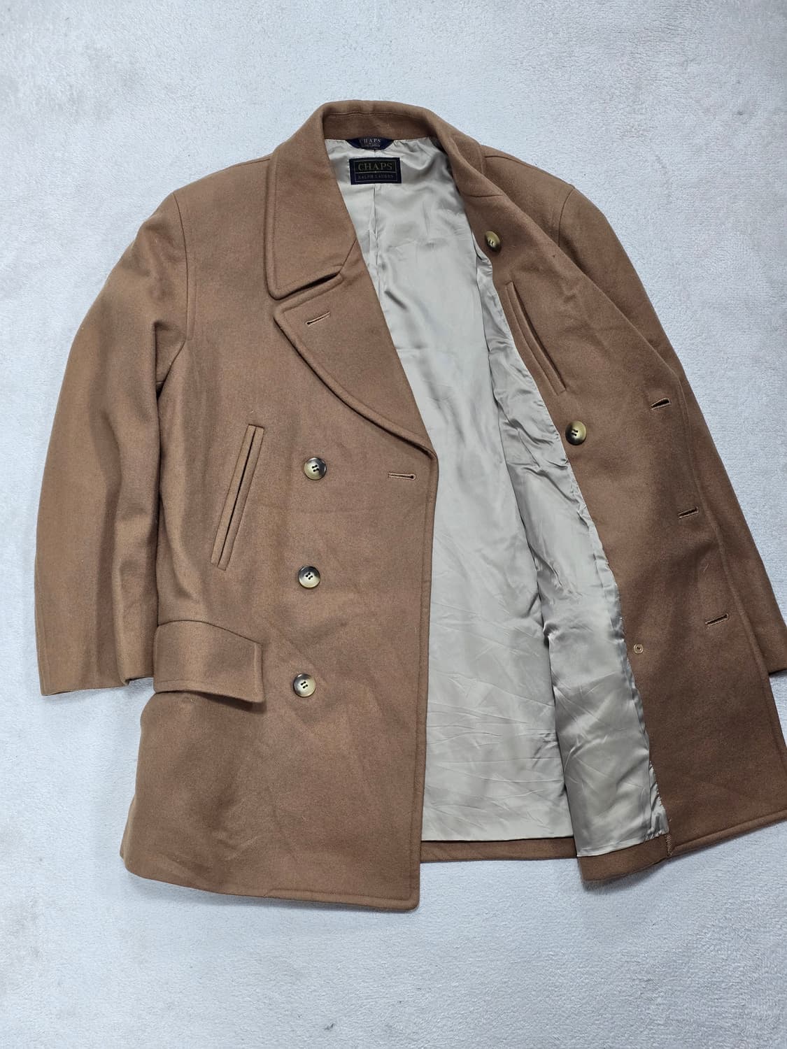 CHAPS 챕스랄프로렌 더블 브레스트 울 코트 브라운 상품이미지6
