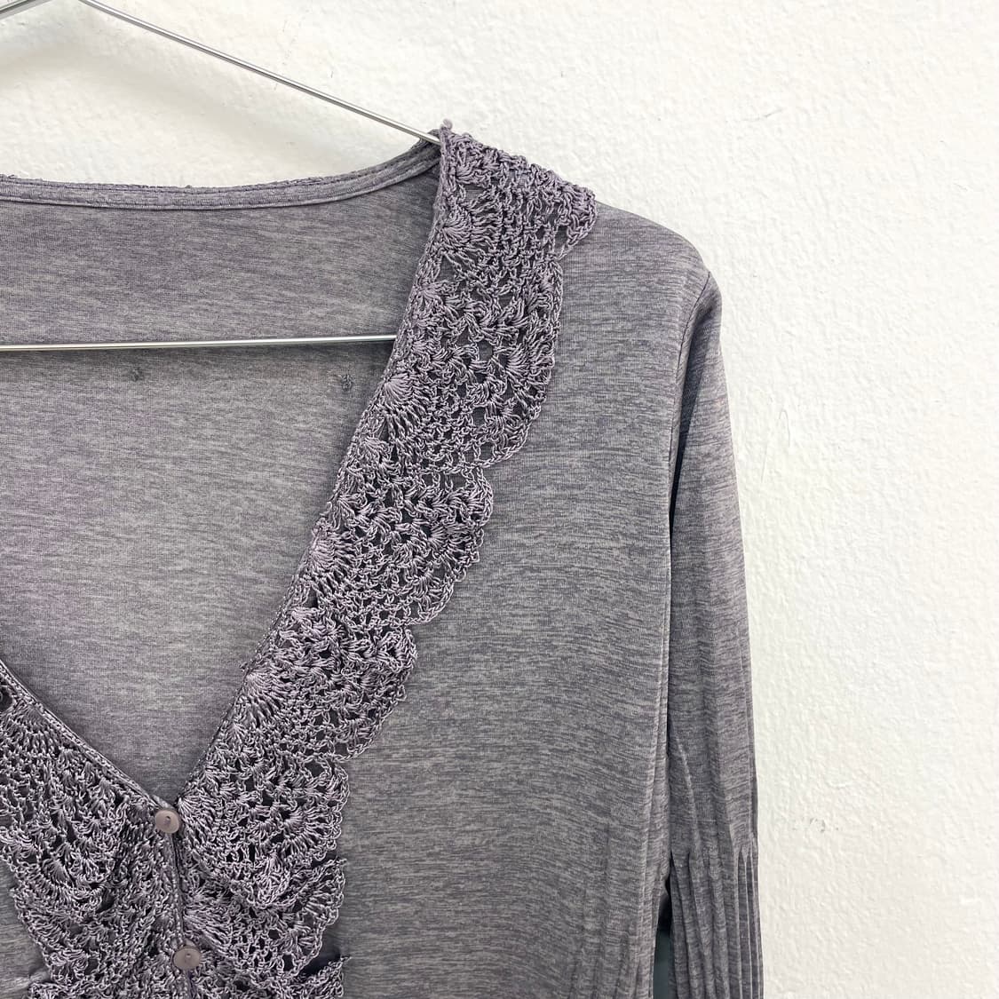 Smoky lavender lace cardigan  상품이미지3