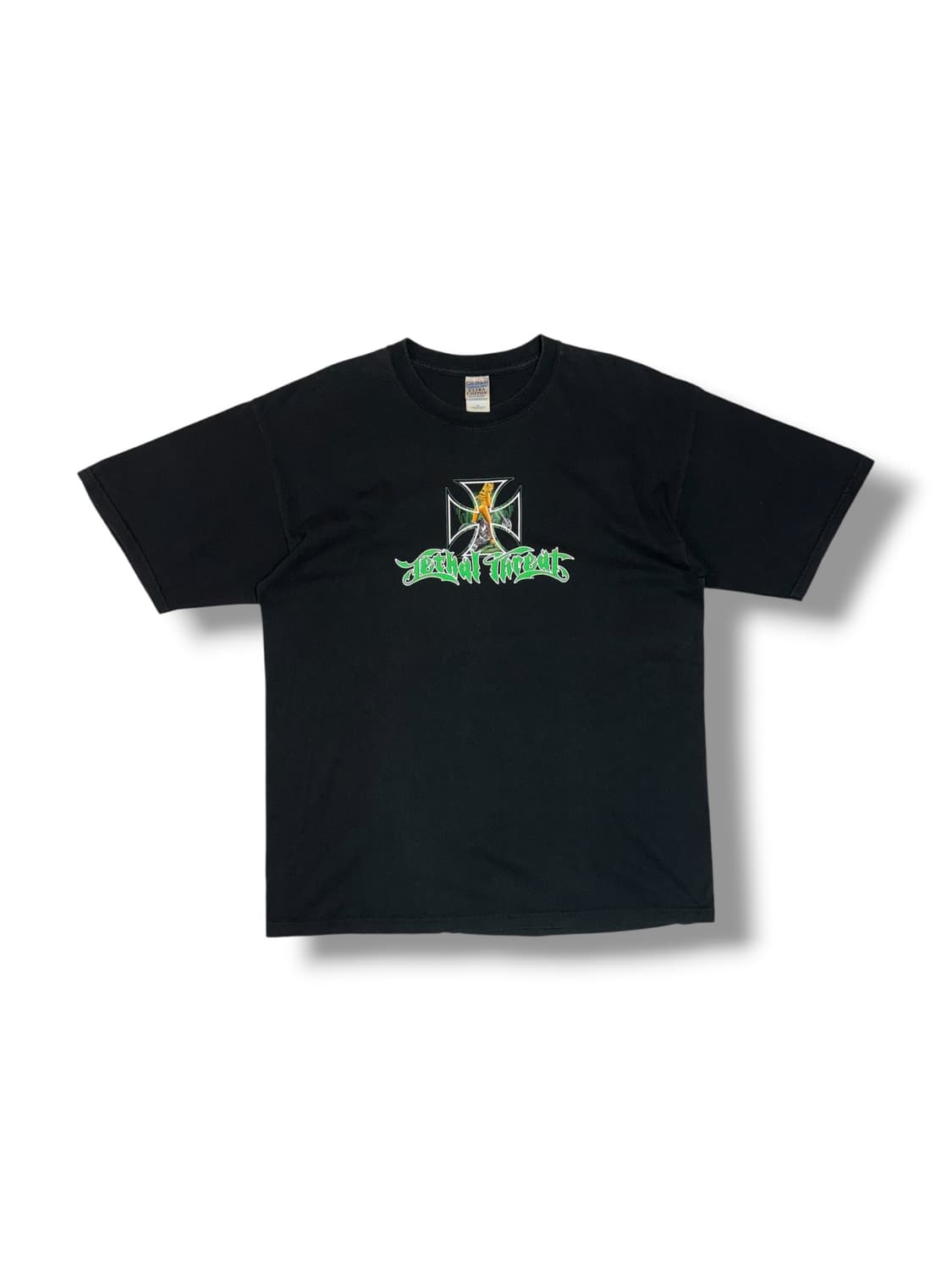 00s Lethal Threat 바이크 핀업 걸 빈티지 티셔츠 (XL) 상품이미지3