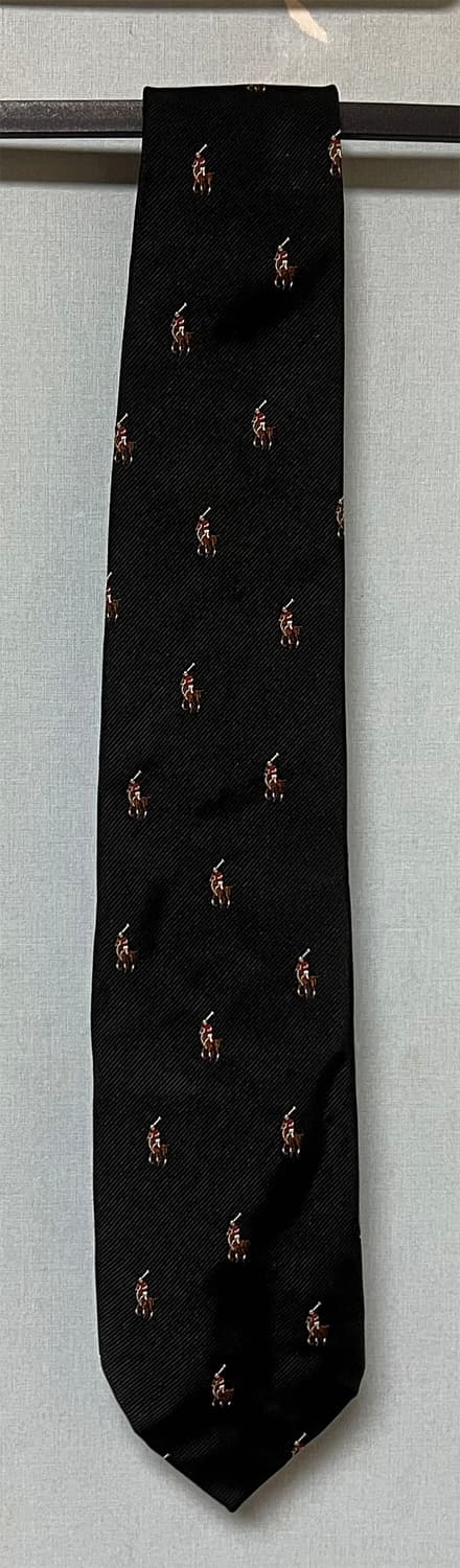 POLO 폴로 멀티포니 패턴 실크 넥타이 블랙 상품이미지2
