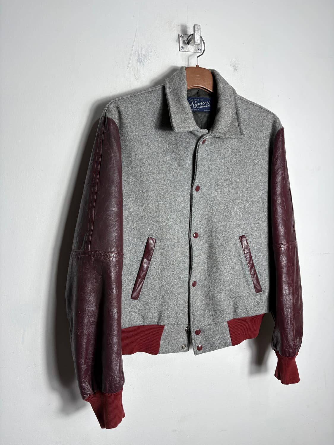 Symax 캐나다 울 가죽 바시티 자켓 상품이미지1