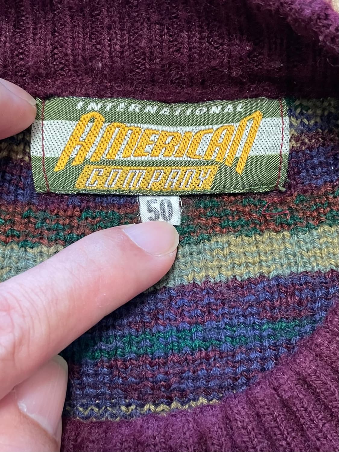 택포) Made Poland 빈티지 패턴 울 니트 스웨터 상품이미지2