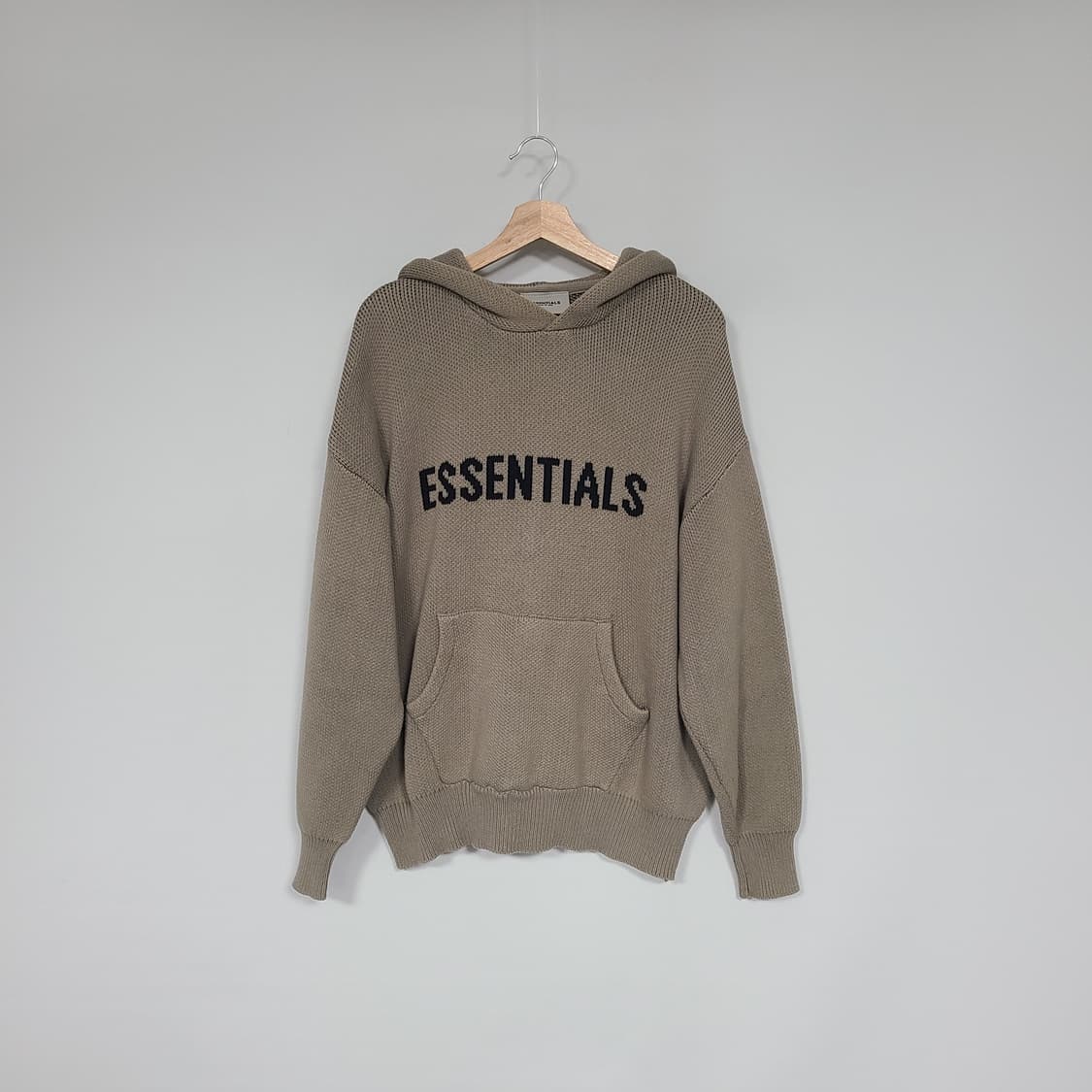 에센셜 남성 니트 풀오버 후드 피스타치오 M 상품이미지1