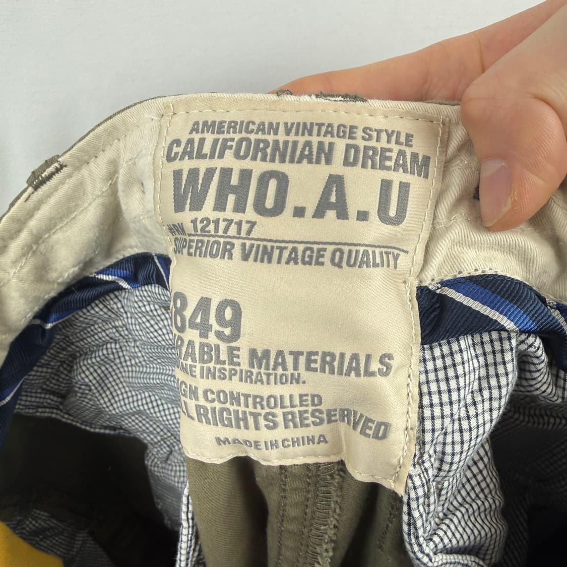 (L) 후아유 올드스쿨 카고팬츠 카키 상품이미지5