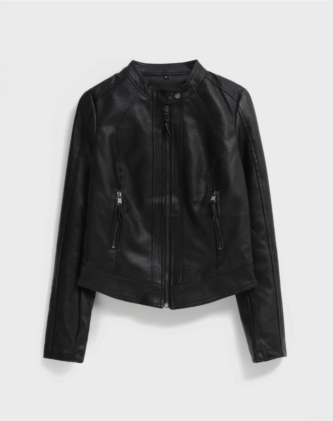 블랙업 바이커 레더자켓 상품이미지5