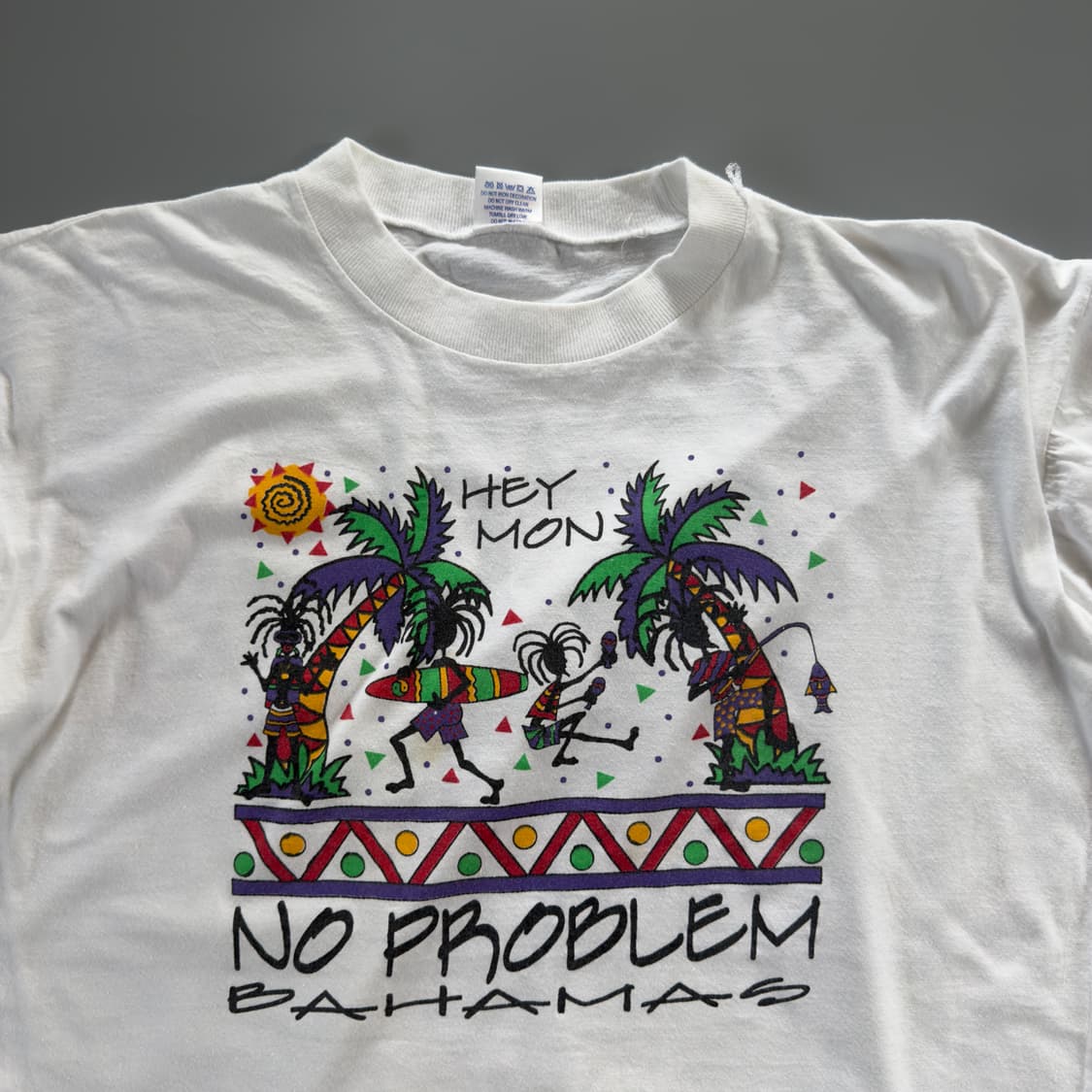 80s no problem bahamas 빈티지 네이티브 티셔츠 상품이미지1