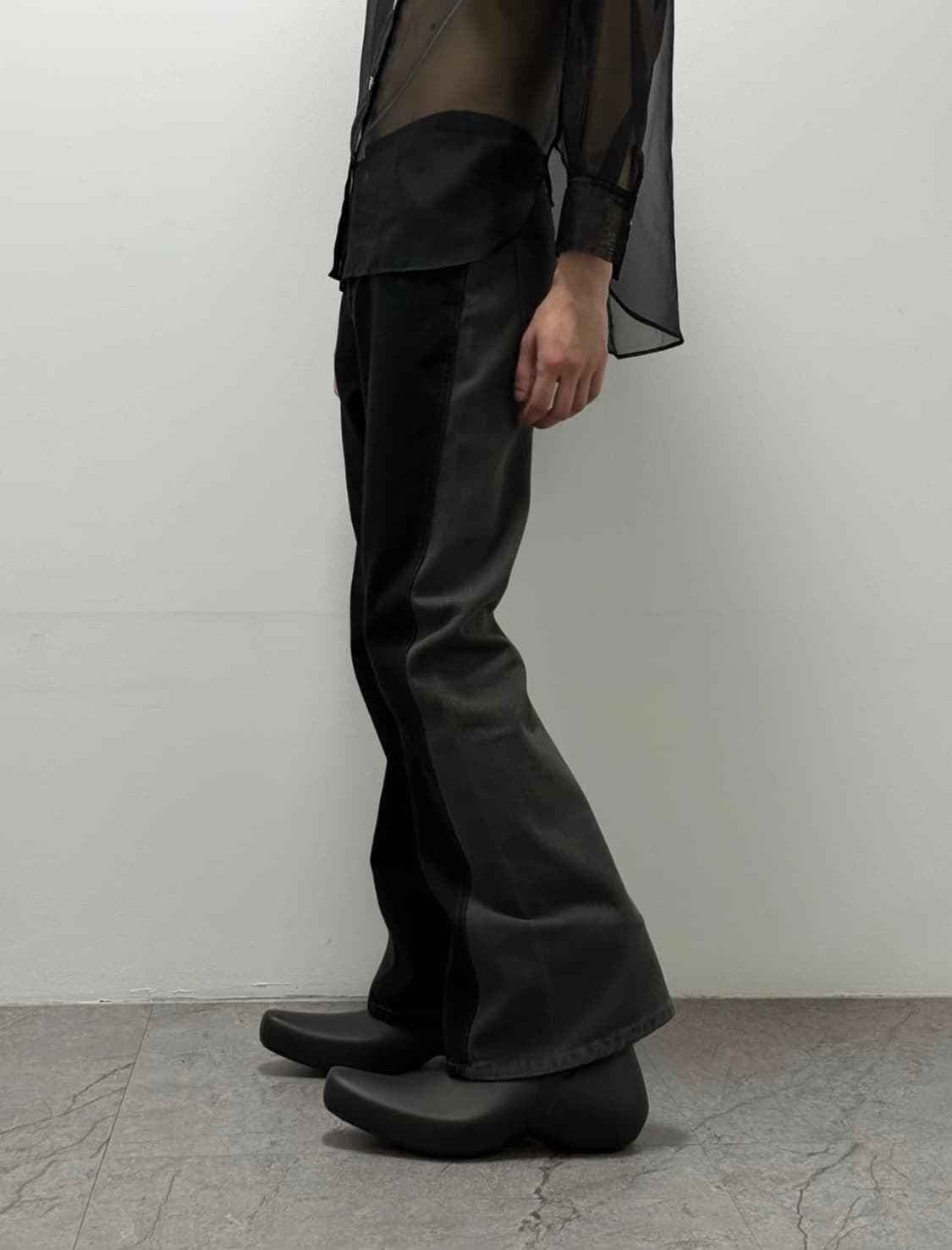 PANELLED FLARE DENIM JEANS 상품이미지1