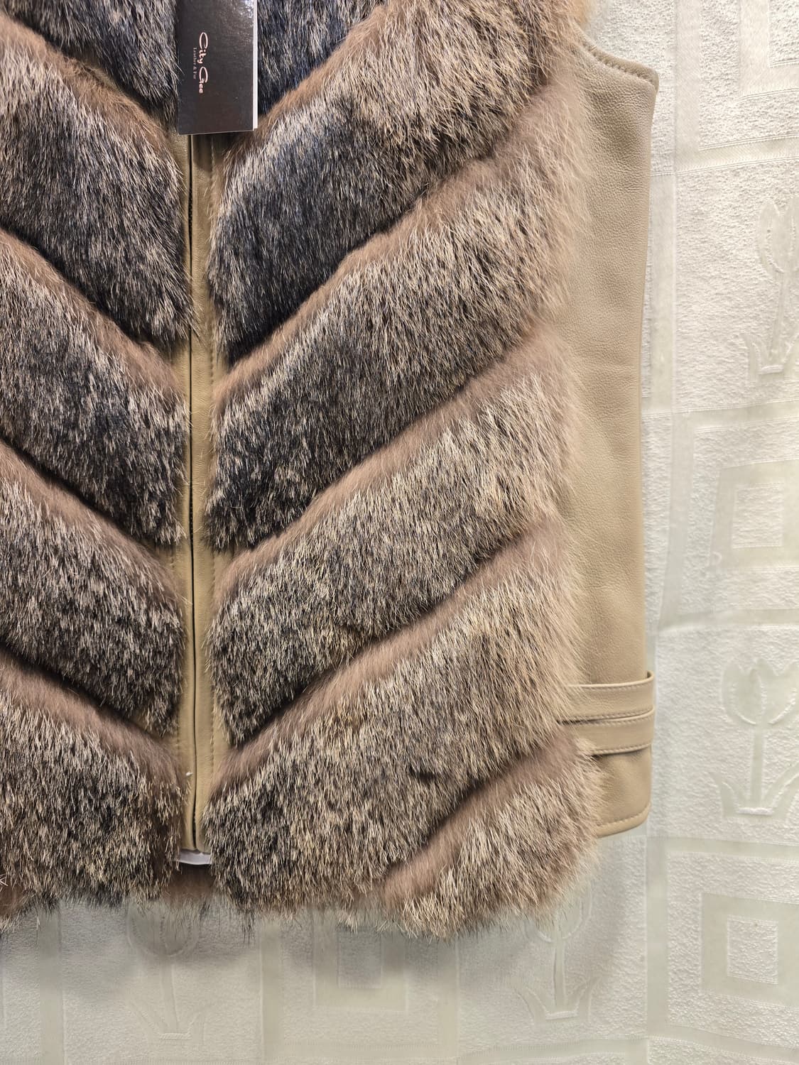 새상품) 씨티지 City Gee 천연 양가죽 폭스 베스트 55 상품이미지3