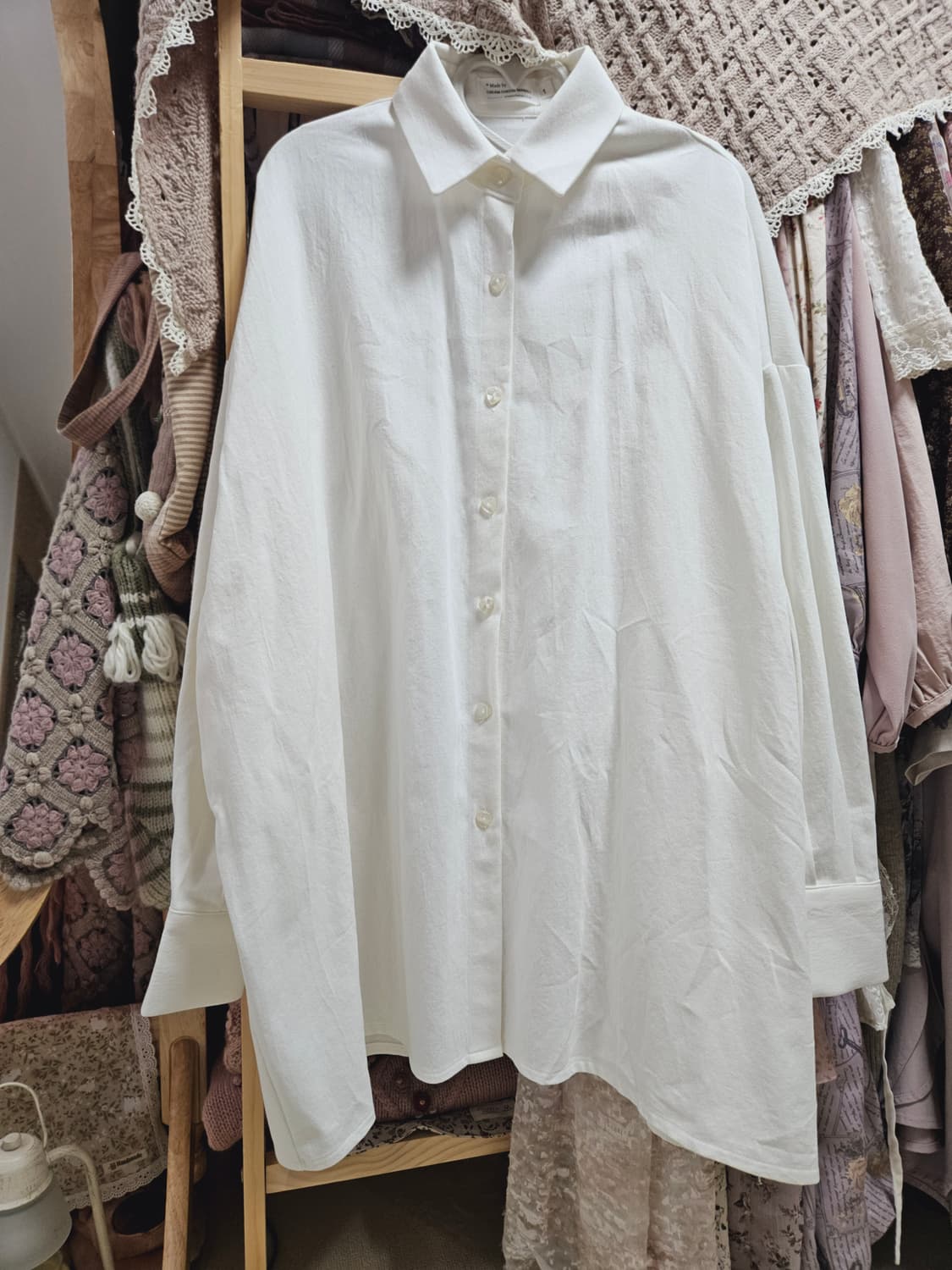 [새상품] 크림치즈마켓 하트버튼 셔츠원피스 상품이미지7