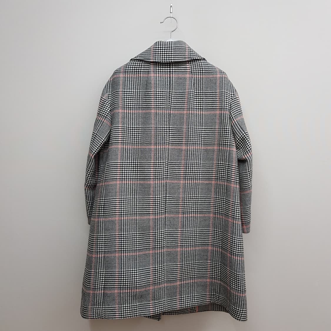 한섬 랑방 체크 울소재 코트 82-94-160사이즈 상품이미지4