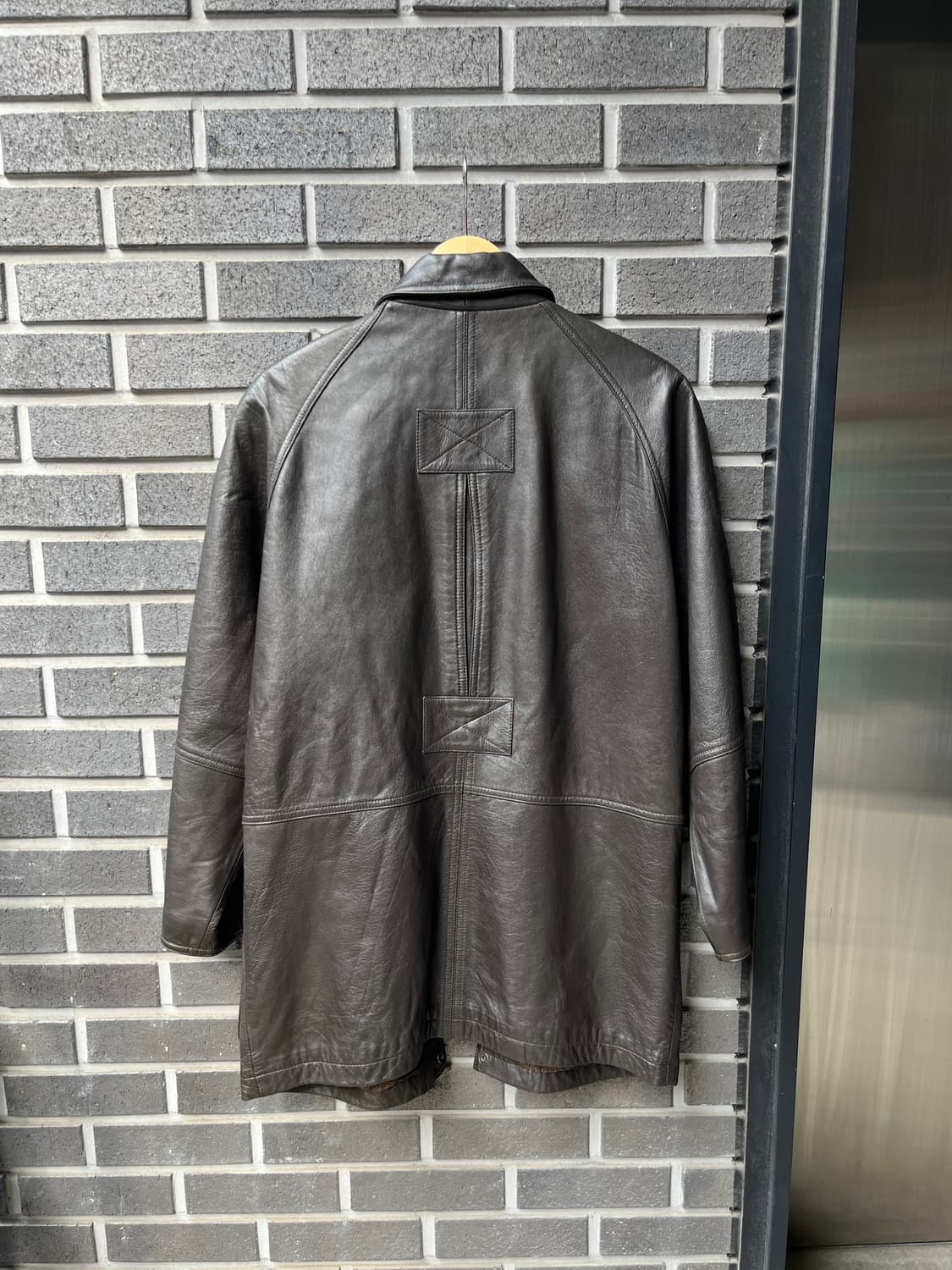 90s Genuine lambskin 천연 양가죽 카코트 다크브라운 상품이미지10