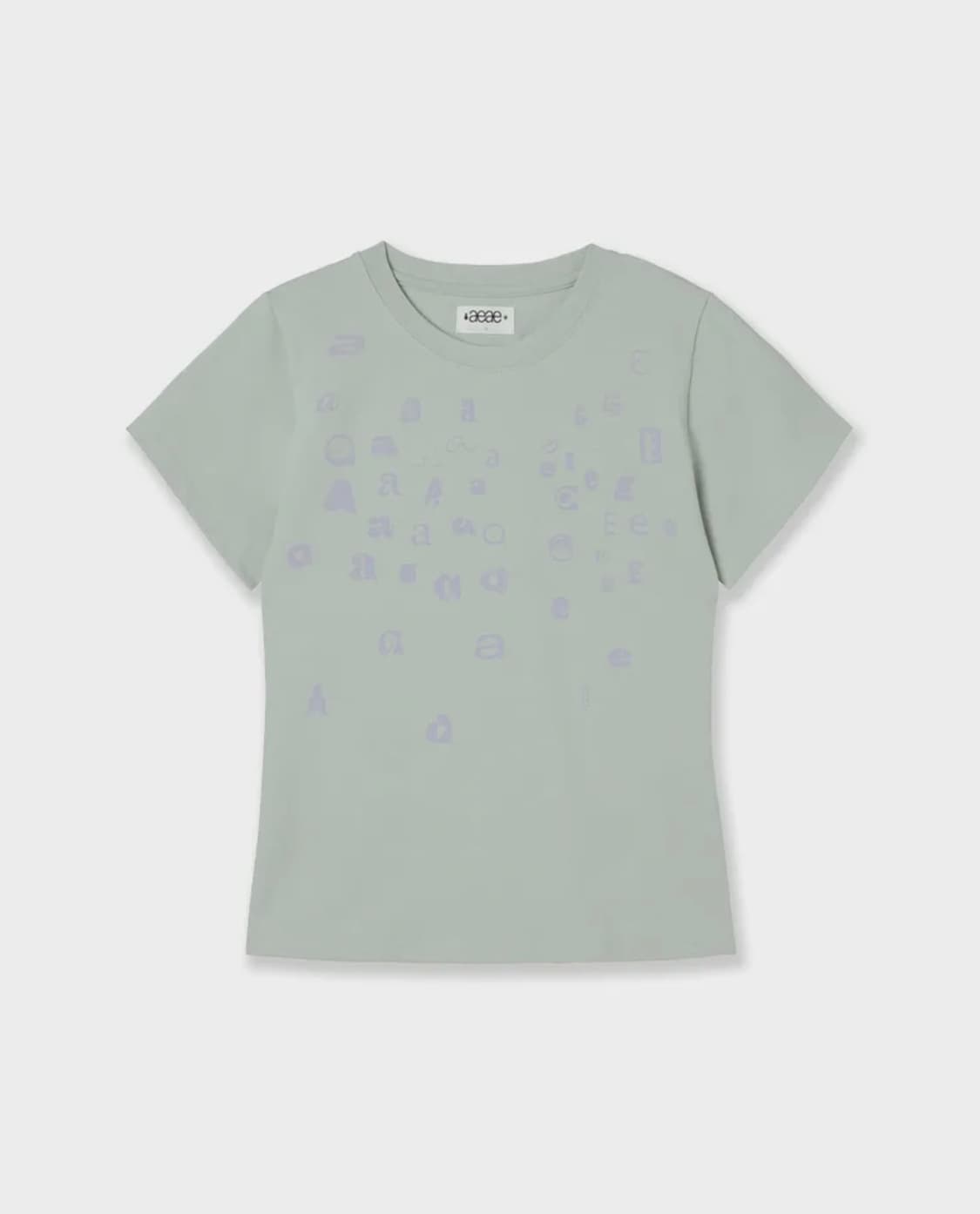 에이이에이이 SCATTERED LETTER TEE [MINT] 상품이미지1
