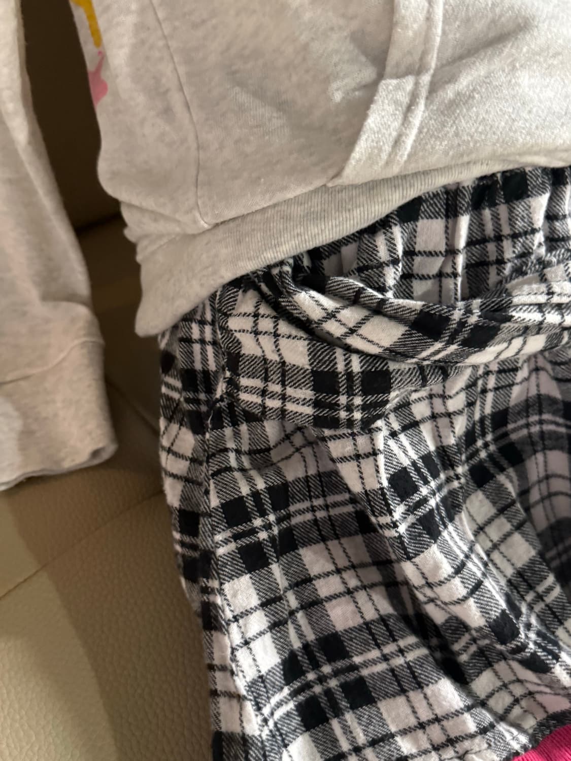 shirt sleeve wrap check skirt 상품이미지3