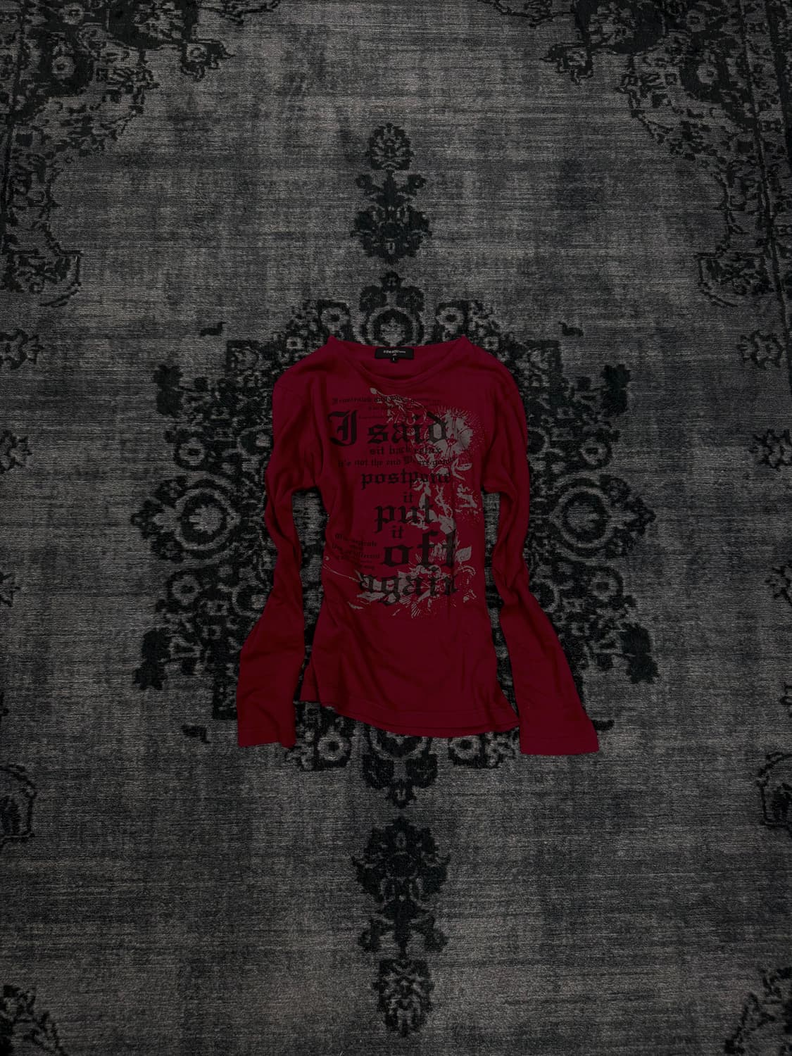 In the attic floral lettering half t shi 상품이미지1