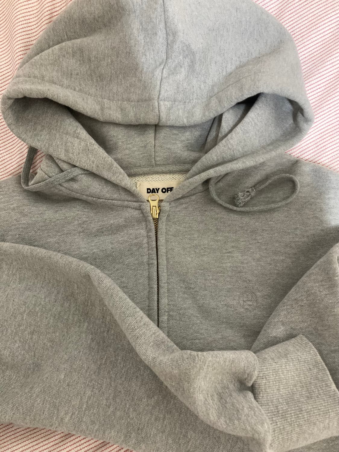 Ore 오어 크롭 후디점퍼 그레이 상품이미지4