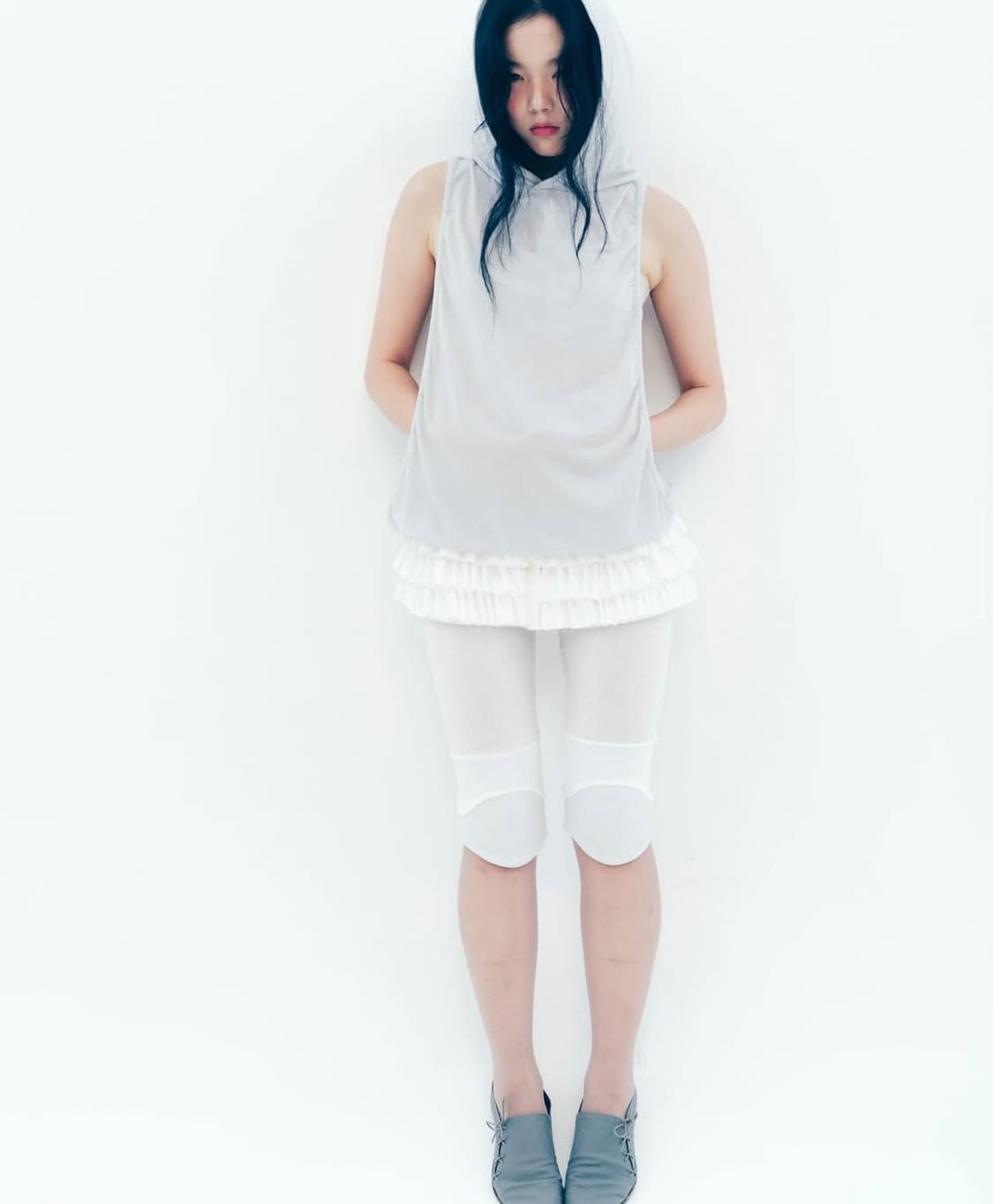 hole hood sleeveless (light grey) 상품이미지3