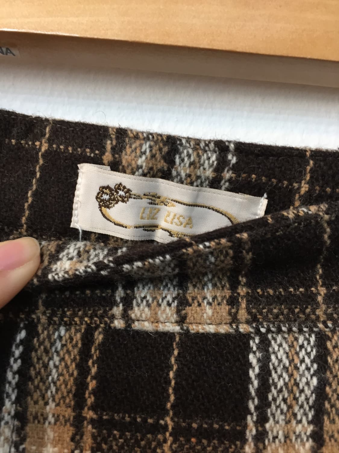 리즈리사 라떼 체크 미니 스커트 상품이미지5