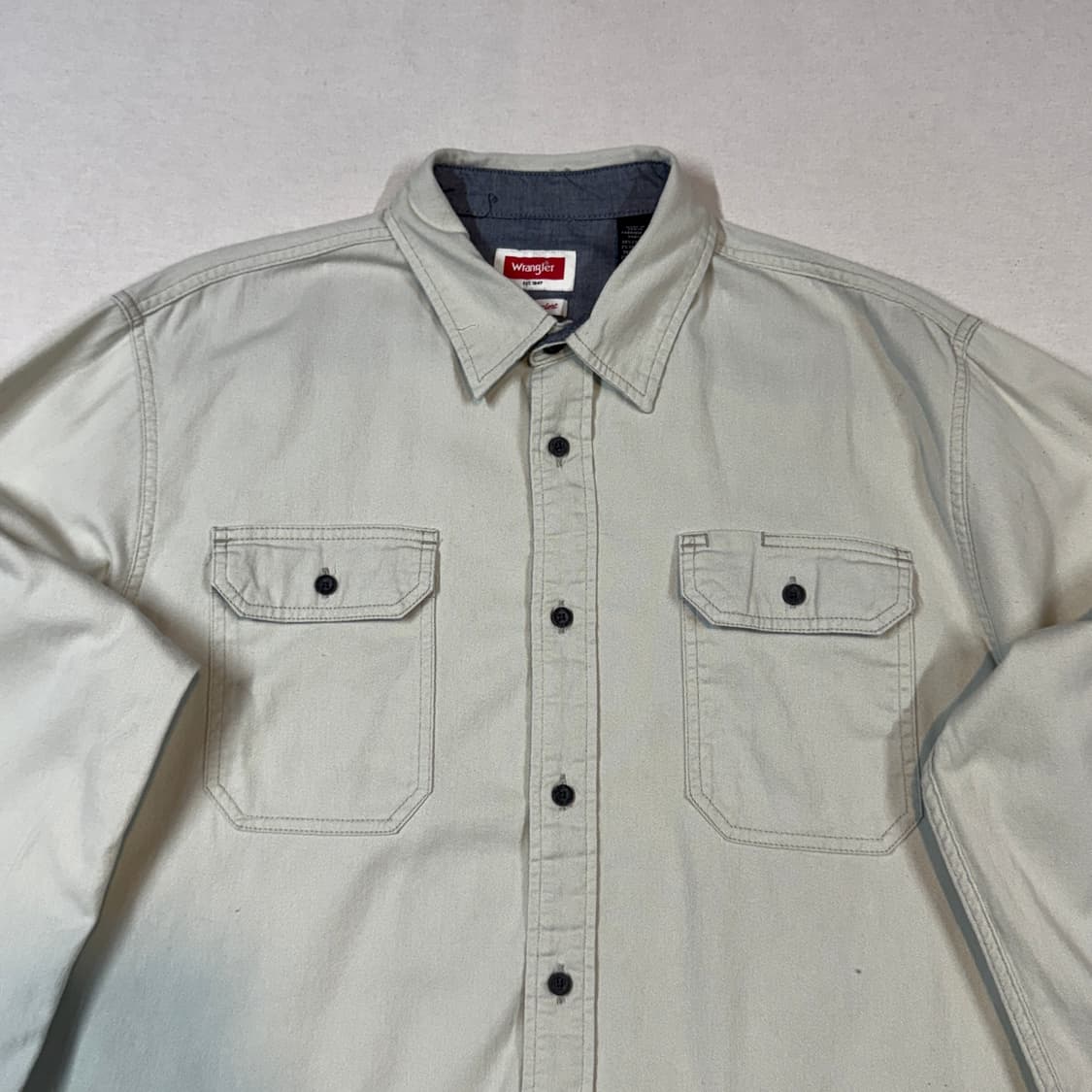 L) Wrangler 랭글러 투포켓 워크웨어 코튼 셔츠 아이보리 W5 상품이미지3