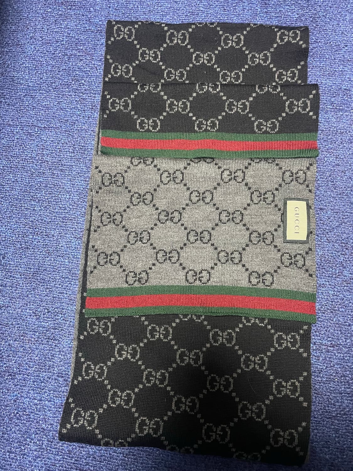 구찌 GG 투톤 울 머플러 상품이미지1