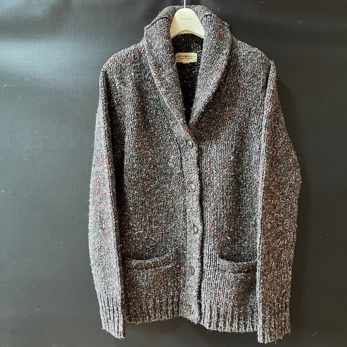 폴로 데님앤서플라이 울 멀베리 실크 숄카라 헤비 가디건 상품이미지1