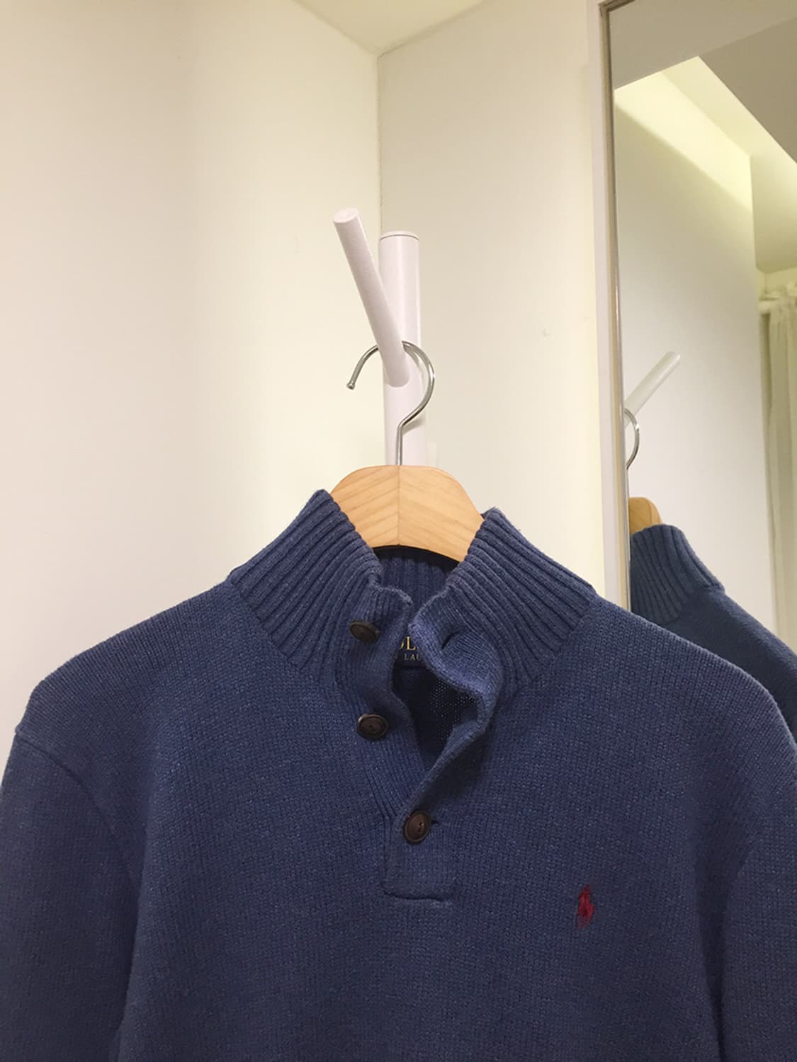 여성 폴로 버튼넥 니트 스웨터 100  상품이미지6