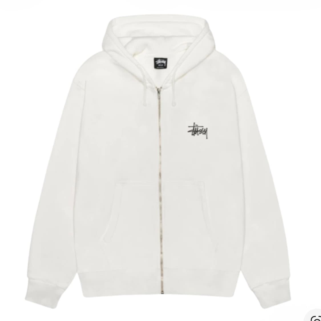 스투시 베이직 피그먼트 다이드 집 후드 네츄럴 상품이미지1