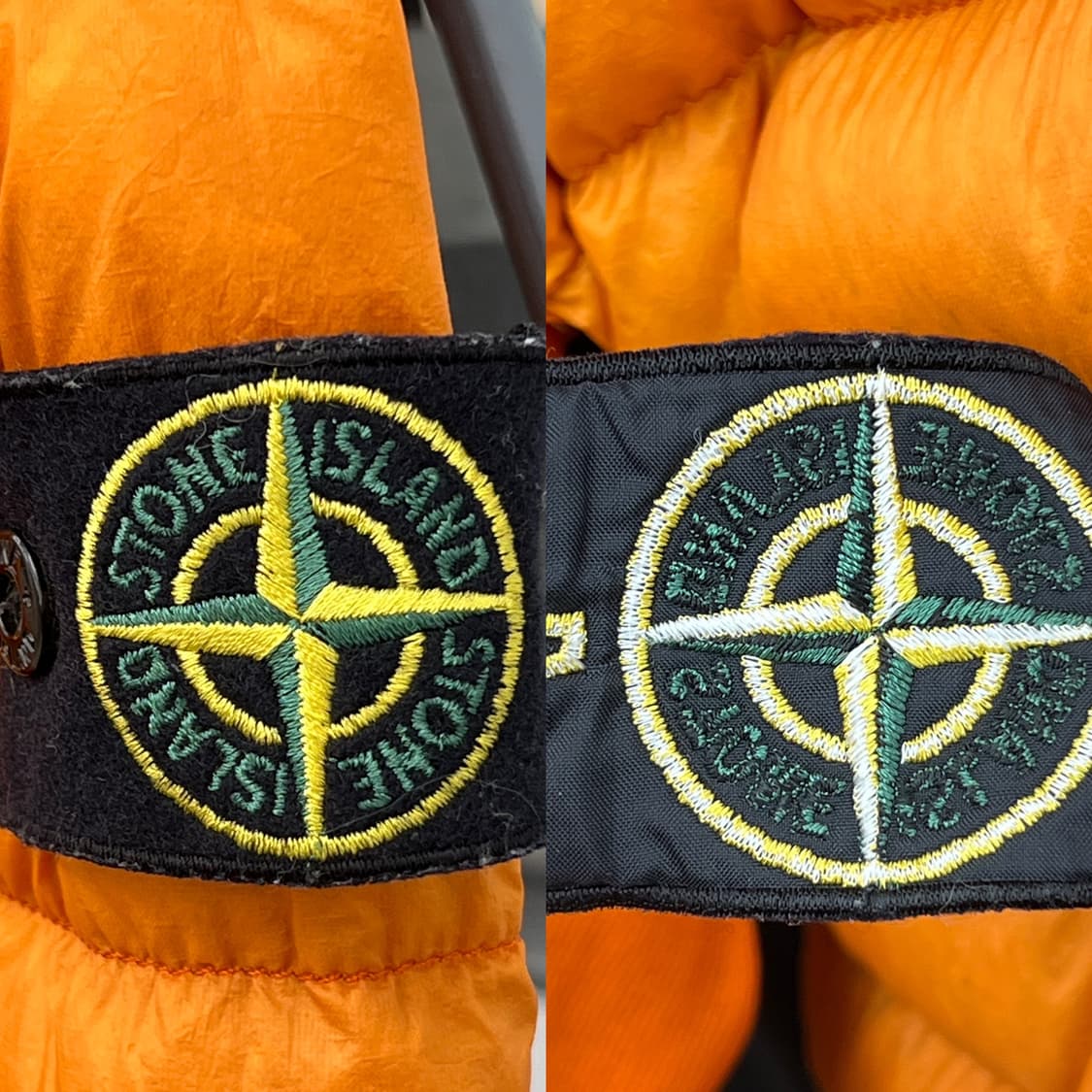 스톤아일랜드 와펜 오렌지 경량 패딩 / 14Y 상품이미지4