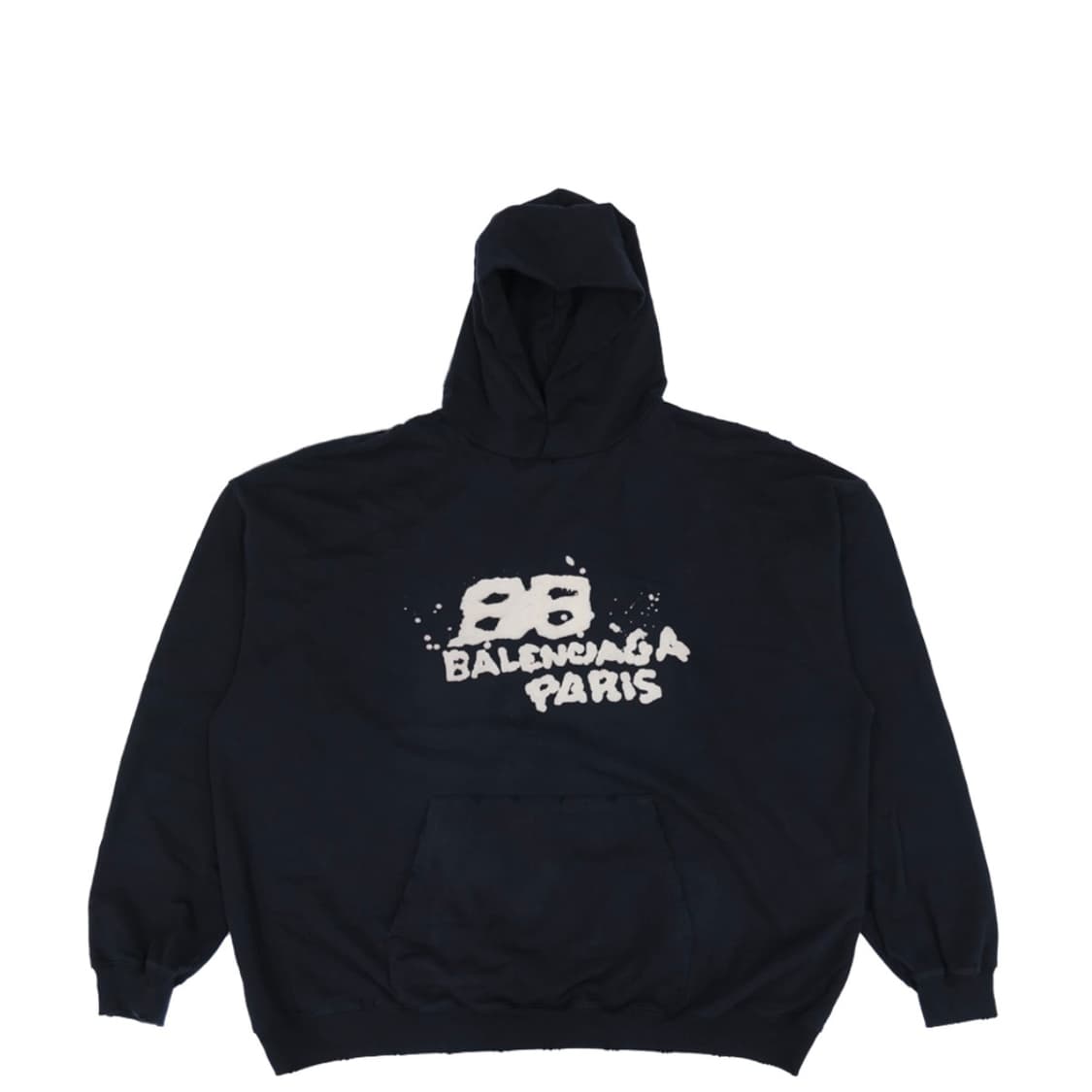 발렌시아가 핸드 드로운 BB 아이콘 후드 후드 라지 핏 블랙 M 상품이미지1