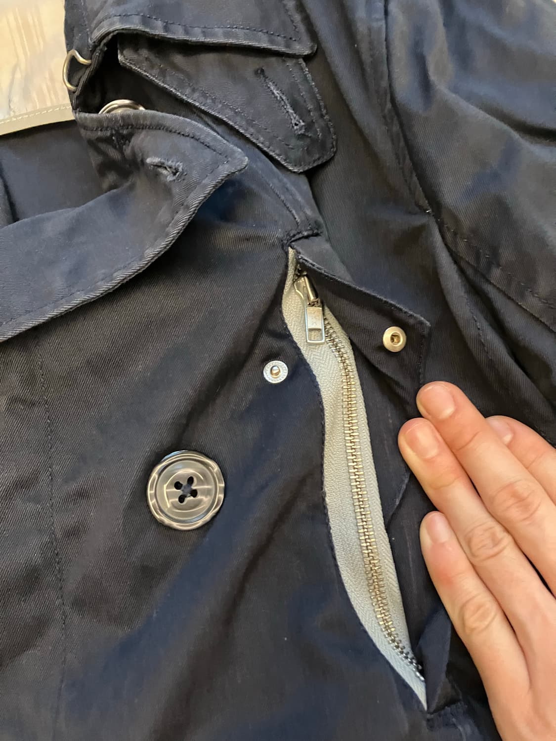 디젤 밀리터리 코트 네이비 상품이미지7