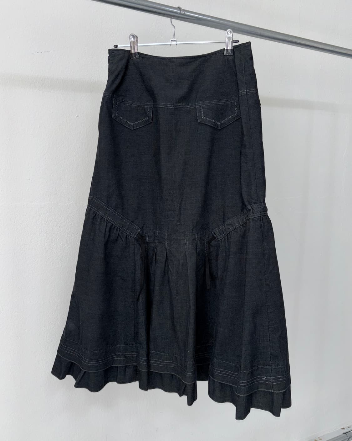 빈티지 스트링 디테일 롱 스커트 상품이미지6