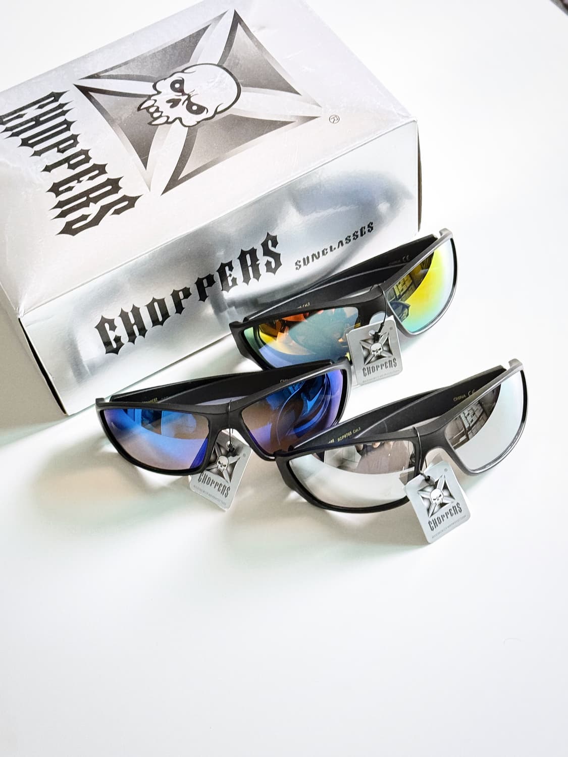 CHOPPERS 맷블랙 랩어라운드 스포티 바이커 빈티지 선글라스 상품이미지2