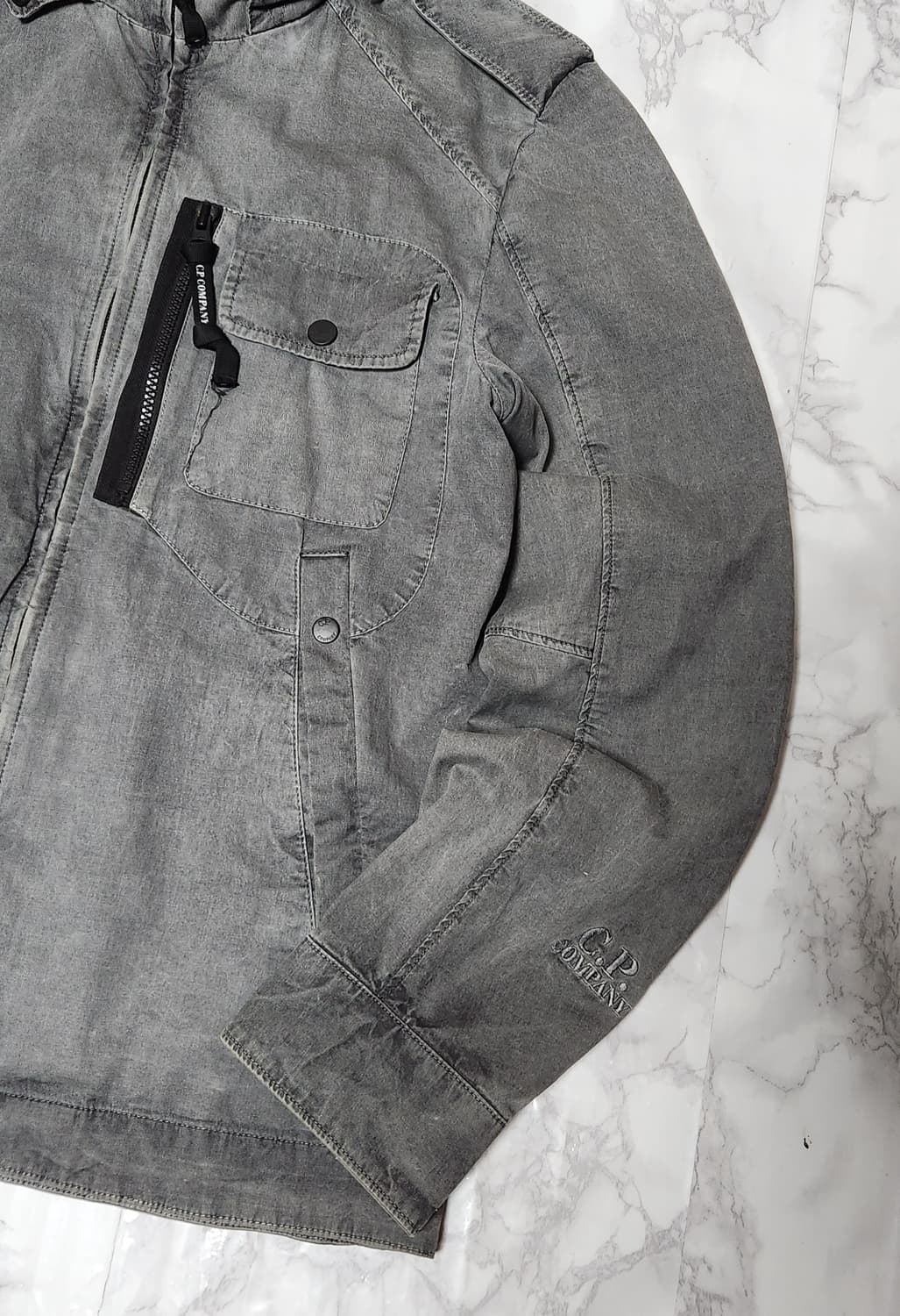 CP 컴퍼니 14ss 가먼트다잉 흑청 고글 자켓 상품이미지4