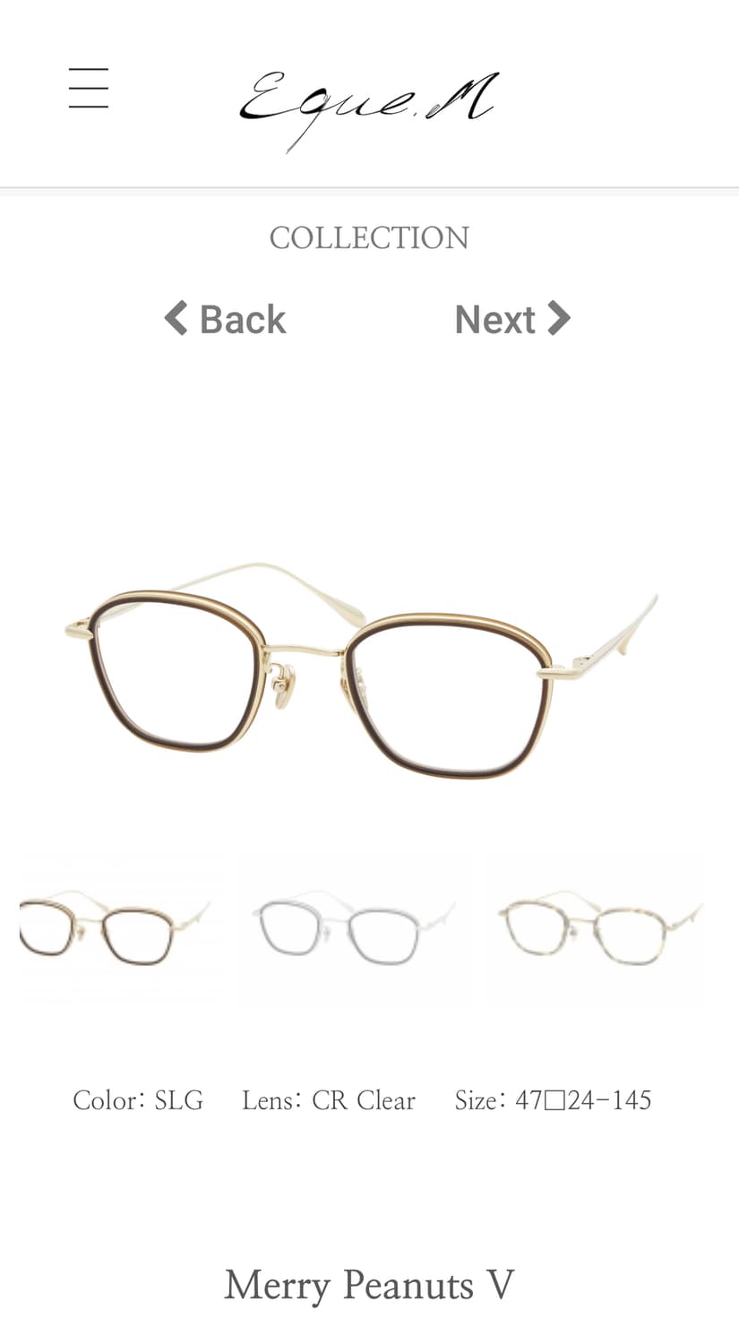 EQUE.M 에쿠이엠 럭셔리 브랜드 안경 0109 상품이미지7