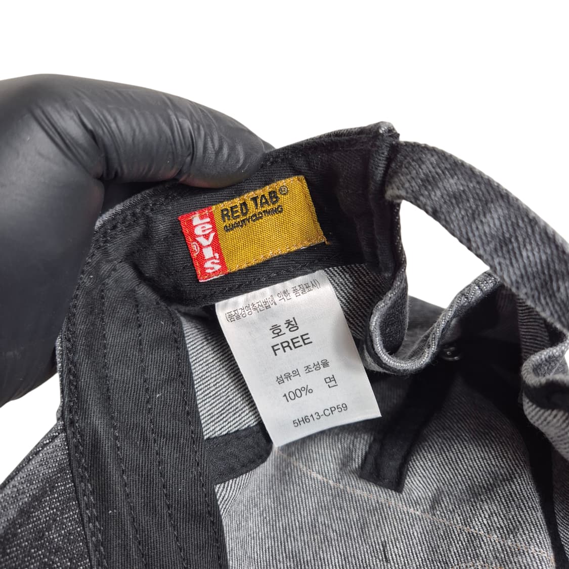 Levis) 00's 데드스탁 리바이스 TYPE 1 흑청 데님 볼캡
 상품이미지5