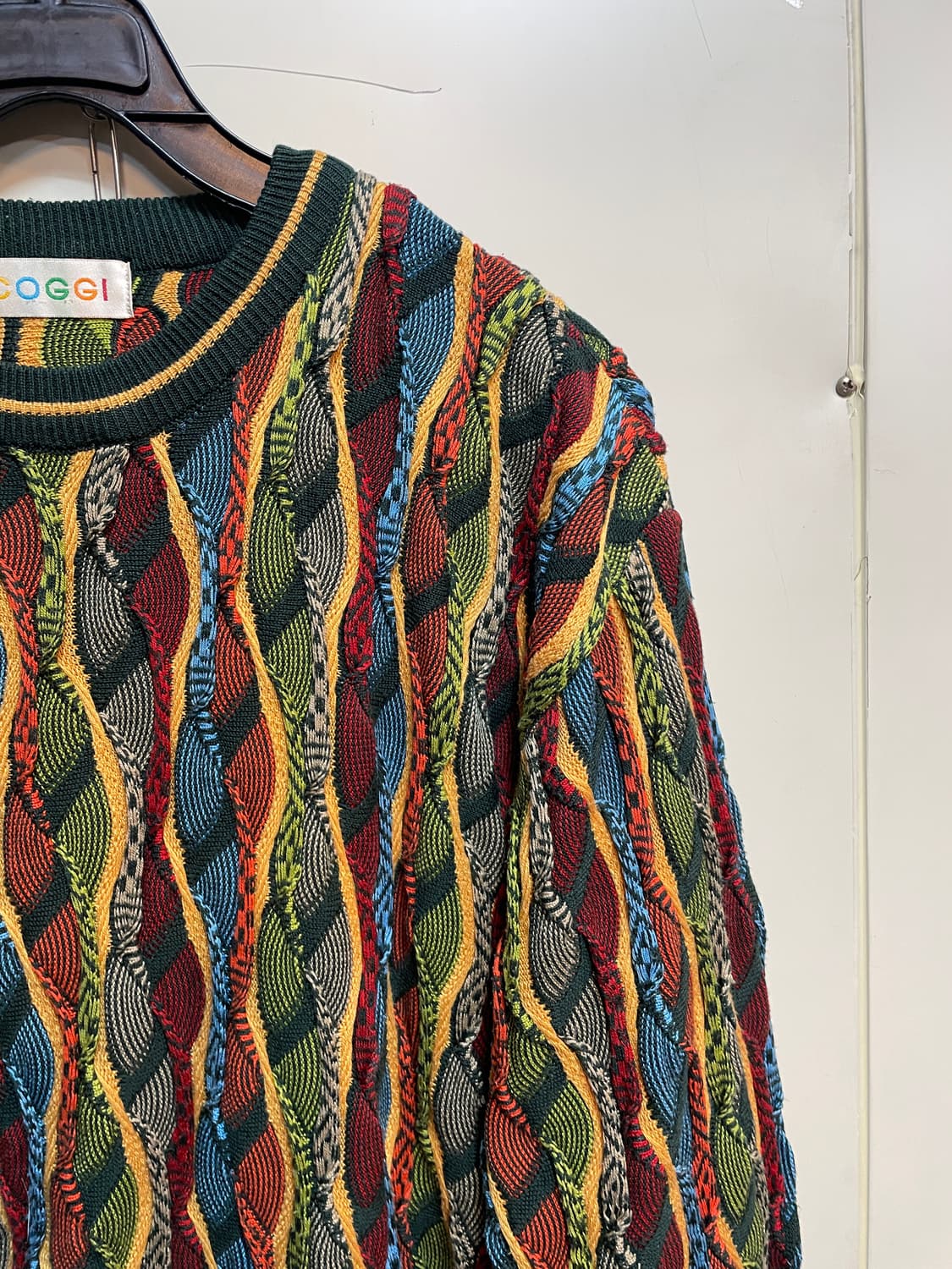 쿠지 멀티컬러 케이블 니트 상품이미지2