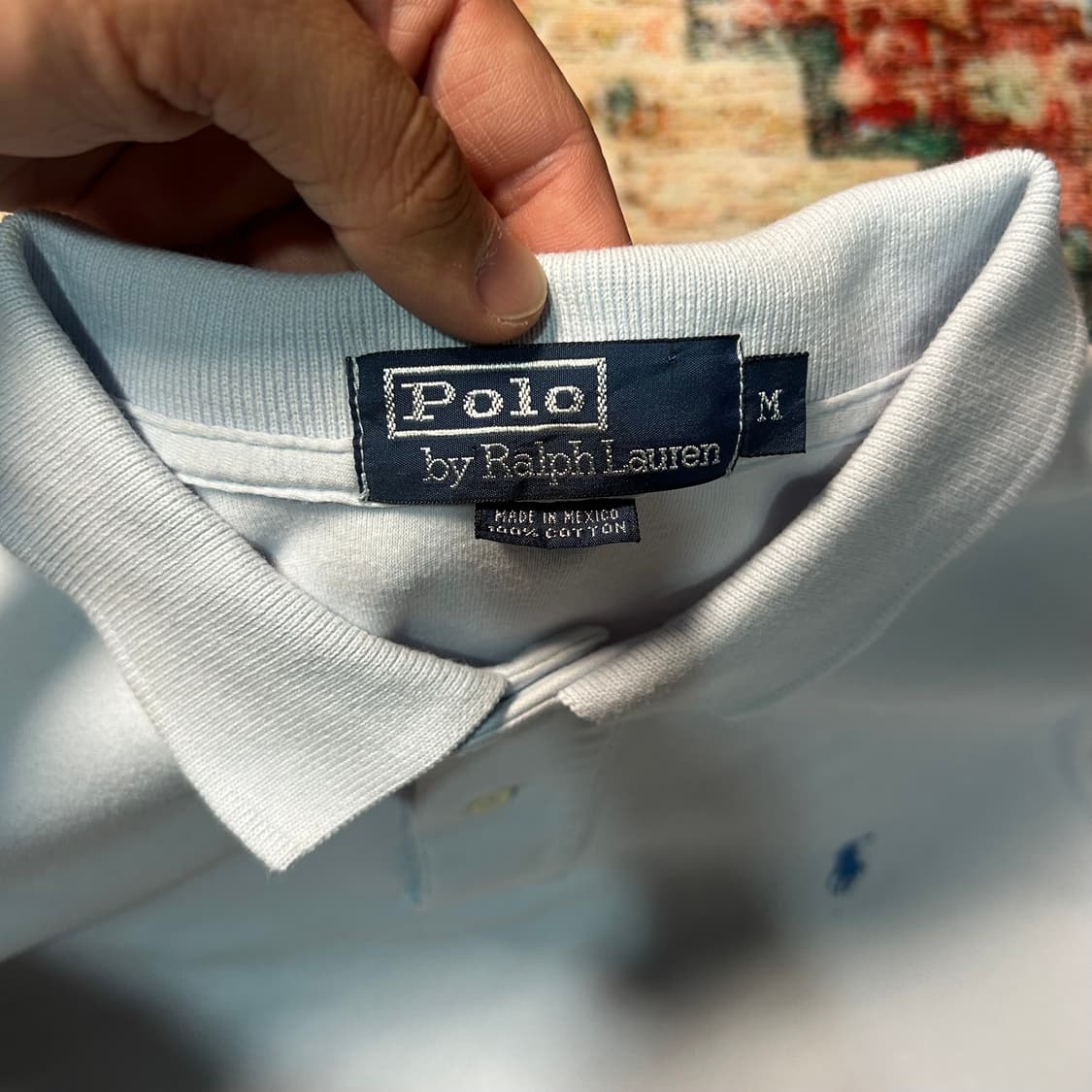 [XL] 폴로 랄프로렌 아이스 블루 포니 로고 카라 반팔 상품이미지3
