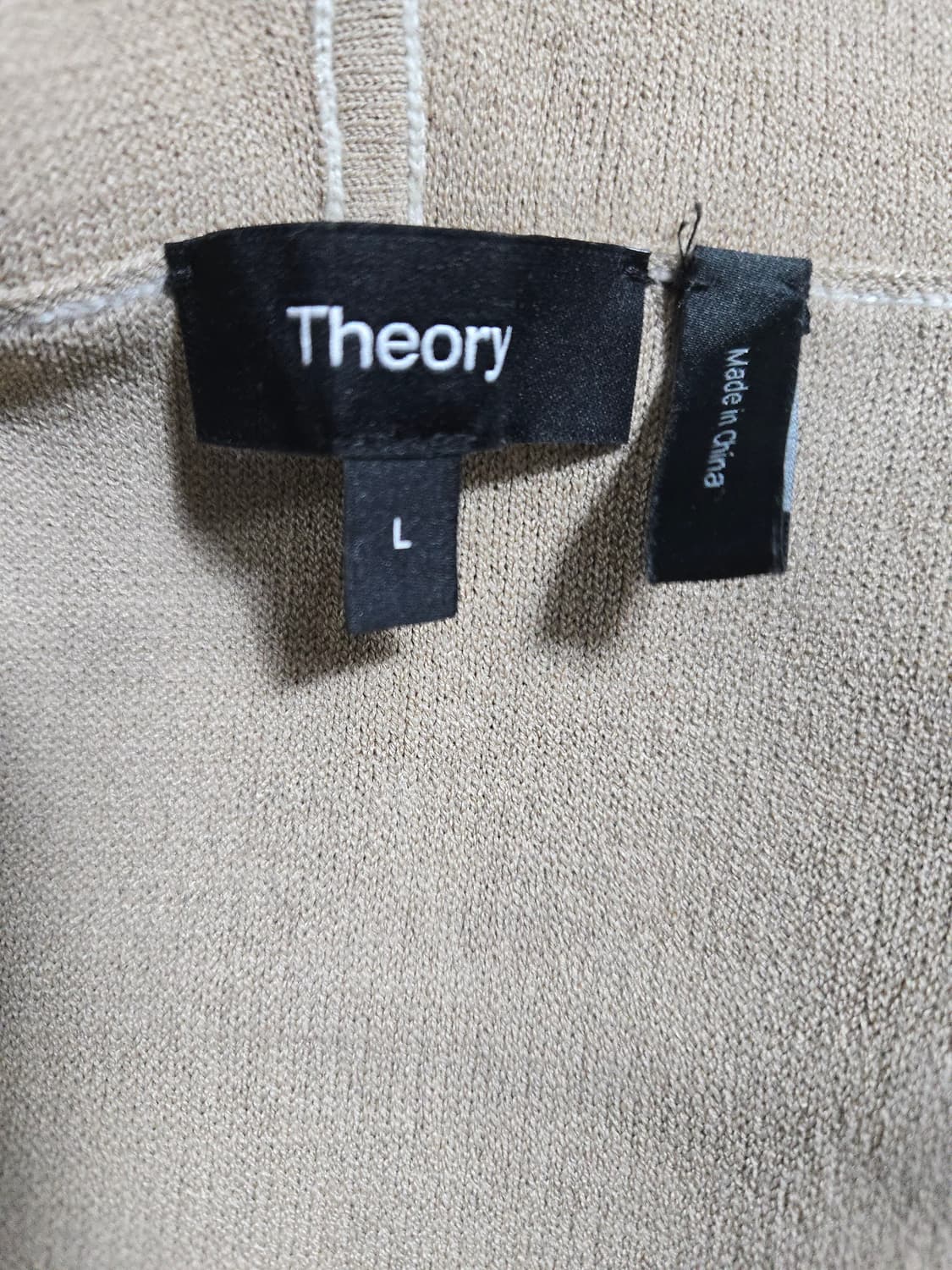 띠어리 캐시미어 후드 가디건 베이지 L 77 상품이미지6